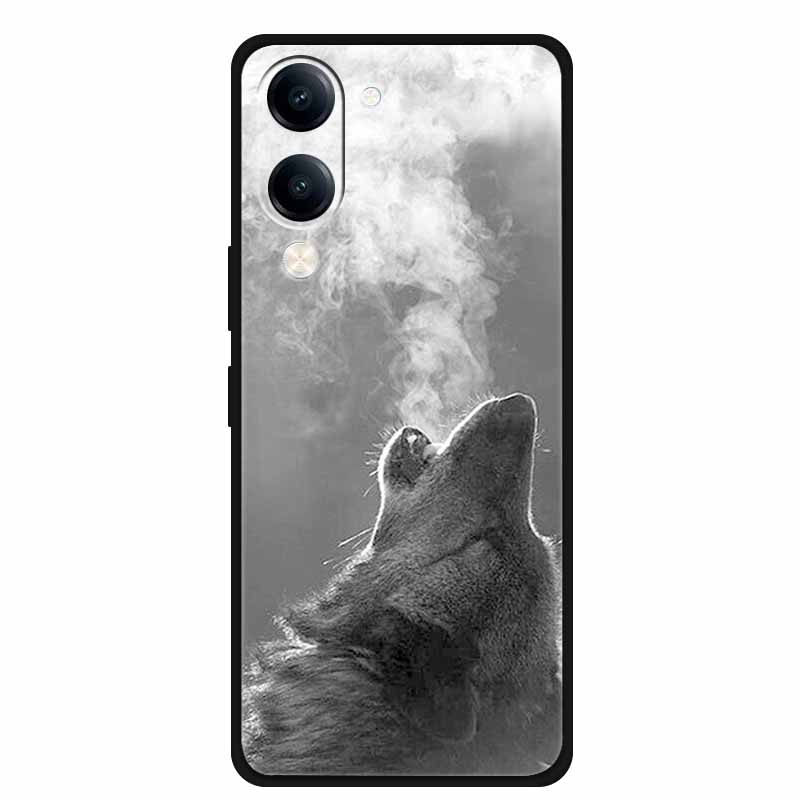 Чехол для Vivo iQOO Z10 Lite Силиконовый Черный ТПУ Funda Задняя крышка для iQOO Z10 Lite 5G I2409 Мягкий чехол Животное Coque IQOOZ10 Lite