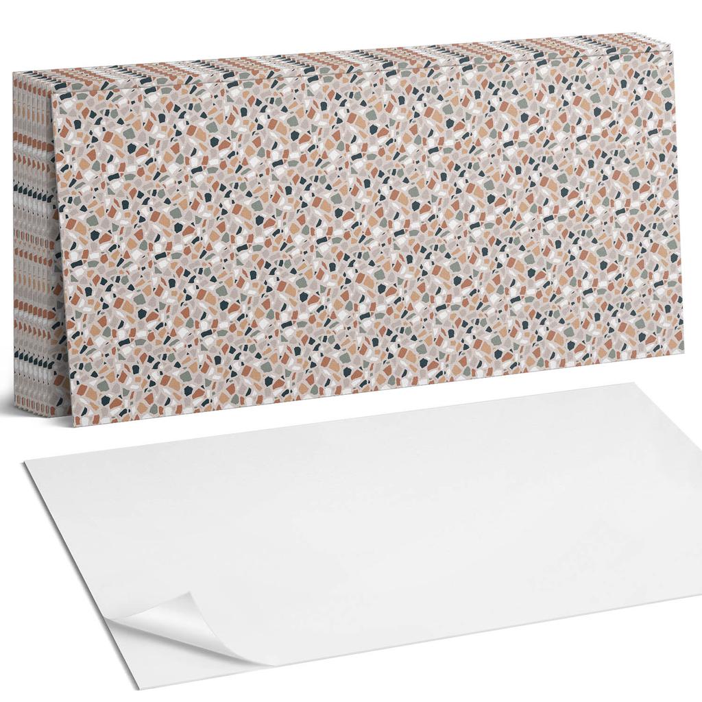 Naklejane Kafelki Winylowe Do Przedpokoju Abstrakcyjny Wzór Organiczny 10X40X20 Cm
