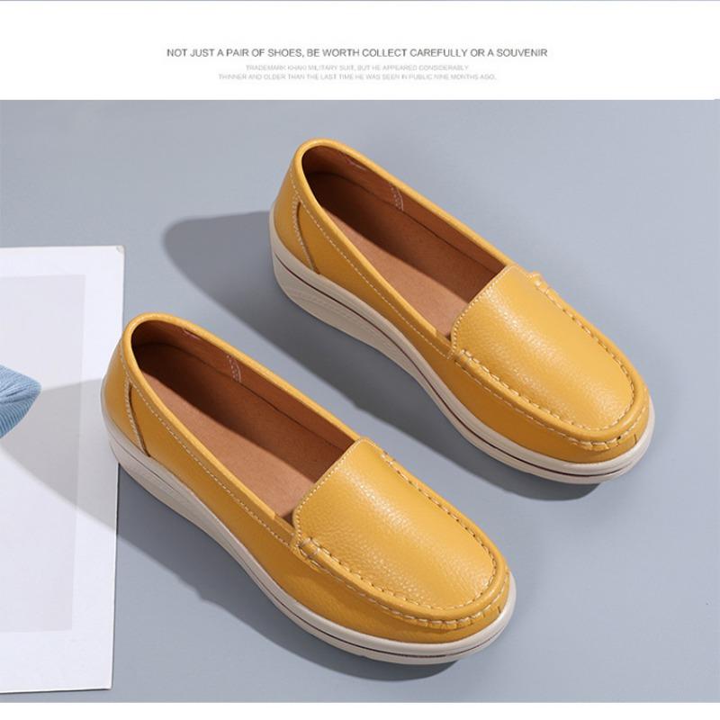 Весна и осень Новые повседневные женские туфли на плоском скошенном каблуке, универсальные, с толстой подошвой и средним каблуком