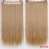 Long Straight Clip In One Piece Synthetic High Temperature Synthetic 5 Clips Hair Pieces