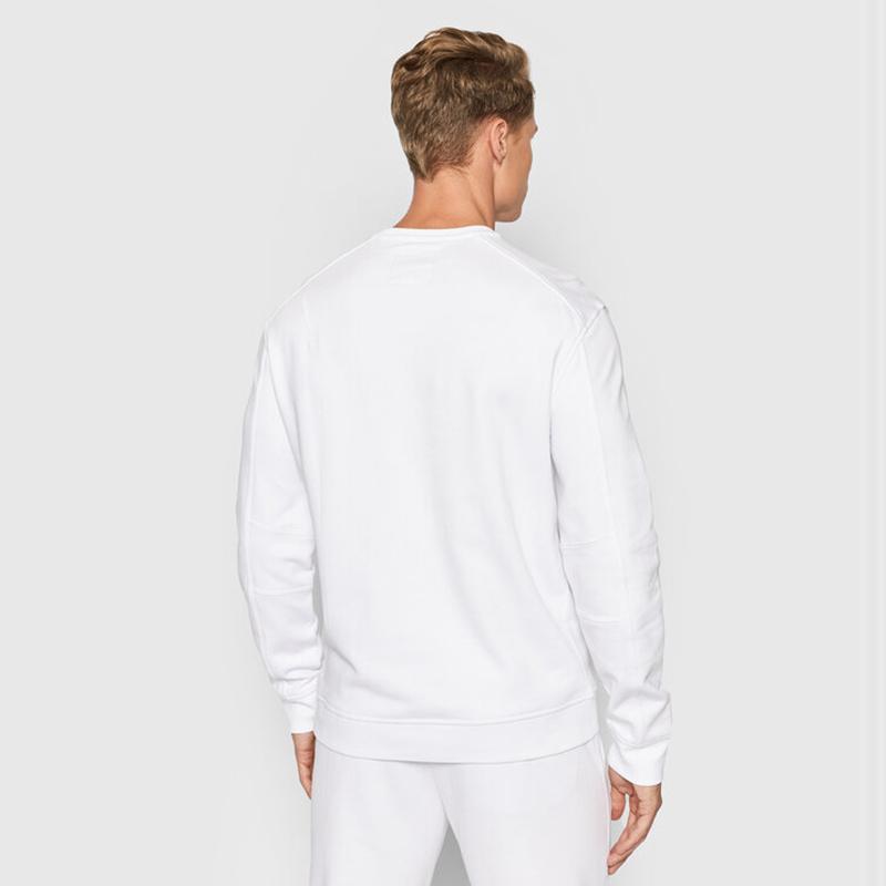 Armani Exchange Хлопковая толстовка с вышитым логотипом Мужские топы Белый 8NZMPA-ZJ1ZZ-1100