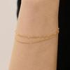 [leshop] 14K Cut Chain Double-Line Bracelet (Gold Plated)_LJ0393BRB
