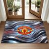 Manchester United Design Crystal Velvet Rug Soft Decorative Mat for Bedroom Entrance