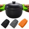2Pcs Silicone Hot Handle Holder Heat Insulated Assist Grip Cover Sleeve for Cast Iron Woks Pans Griddles Skillets Anti-Scalding Clip