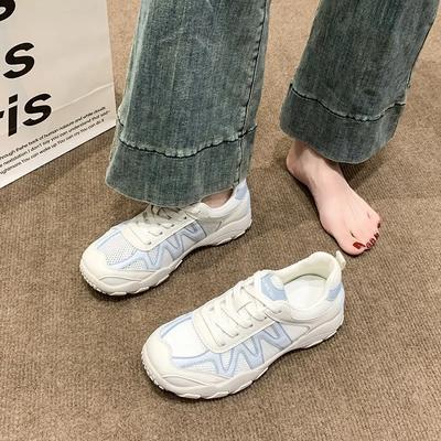 Модные женские кроссовки, дышащие, повседневные, женские носки, туфли на шнуровке, женские туфли на плоской подошве, женские, весенние, вулканизированные, для бега, Zapatillas De Mujer