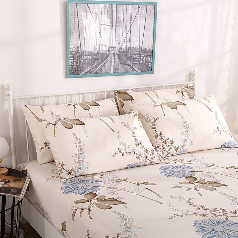 Наматрасник с набивным рисунком, четыре угла с простыней на резинке (Без наволочки)