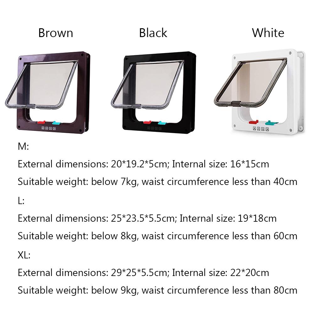 Professional ABS Small Pet Gate 4 Way Security Lock Dog Cat Kitten Puppy Flap Door