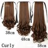 NO.PS Long Straight Curly Ribbon Ponytail Hairpiece Clip In Hair Extension Hair Accessories