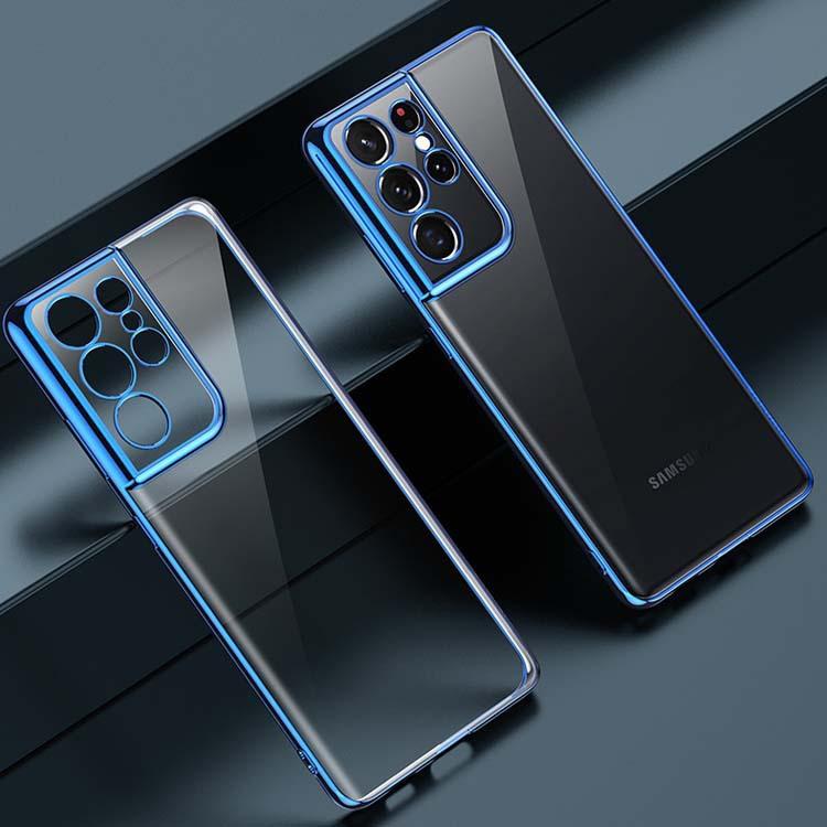 Подходит для чехла для мобильного телефона Samsung S25 Гальваническое покрытие ТПУ Прозрачный S24plus Ультратонкий A72 Полная защита A52 Противоударный A32 Мягкий U