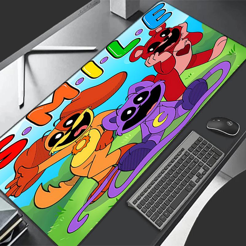 Smiling Critters Theme Premium Non-slip Mouse Pad with Stitched Edges,Durable Rubber Material,for Desktop & Gaming Great Gifts