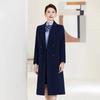 Troyman Women's Navy Wool Blend Business Overcoat