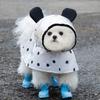Waterproof Dog Raincoat Adjustable Poncho Cute Rainwear Hood  Teddy