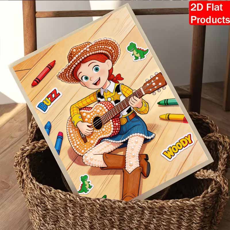 Disney Pearl Painting Toy Story Trish for Beginners and Adults, DIY Pearl Diamond Art Painting Kit for Home Wall Decor Gifts