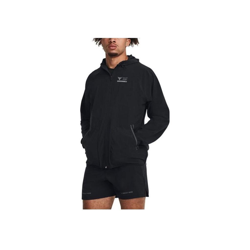 Under Armour Мужская тренировочная куртка Johnson Series Solid Color Hoodie, черная 1380538-001