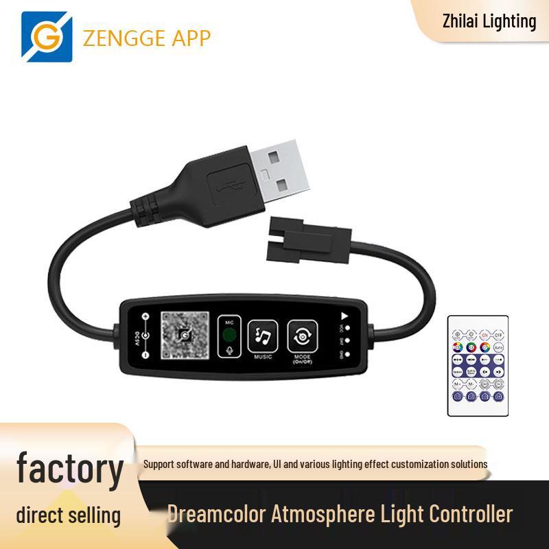 Multicolor Bluetooth LED Dimmer Timer with APP Control and USB Powered Light Strip Controller