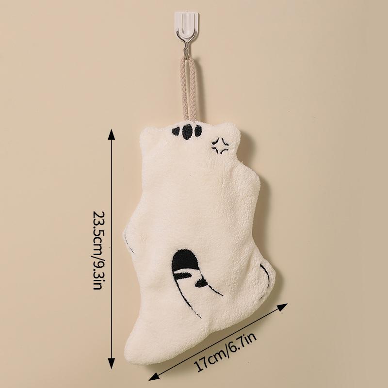 Cute Cartoon Hand Towel Hanging Towels Double-thickness Hand Towels for Bathroom Kitchen Interesting Children's Towels