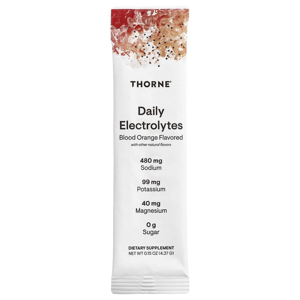 Thorne Daily Electrolytes, Blood Orange, 30 Stick Packs, 4.37g (0.15oz) Each