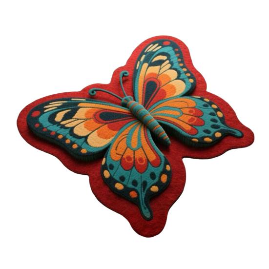 Коврик для пола Бабочка Впитывающий Коврик для ванной Нескользящий Декоративный Коврик Бабочка для Душа Спальни Гостиной Балкона Прихожей