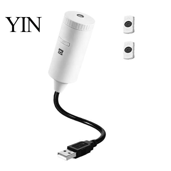 Романтическая атмосфера Свет USB Проекторная лампа с 2 пленками, Луна и Млечный Путь Светодиодная проекция Ночник для спальни, Вращение на 360 градусов для автомобиля, Потолок