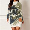 Womens Plus Size Long Sleeve Slim Bodycon Midi Dress Soft Classy Casual Party Evening Attire