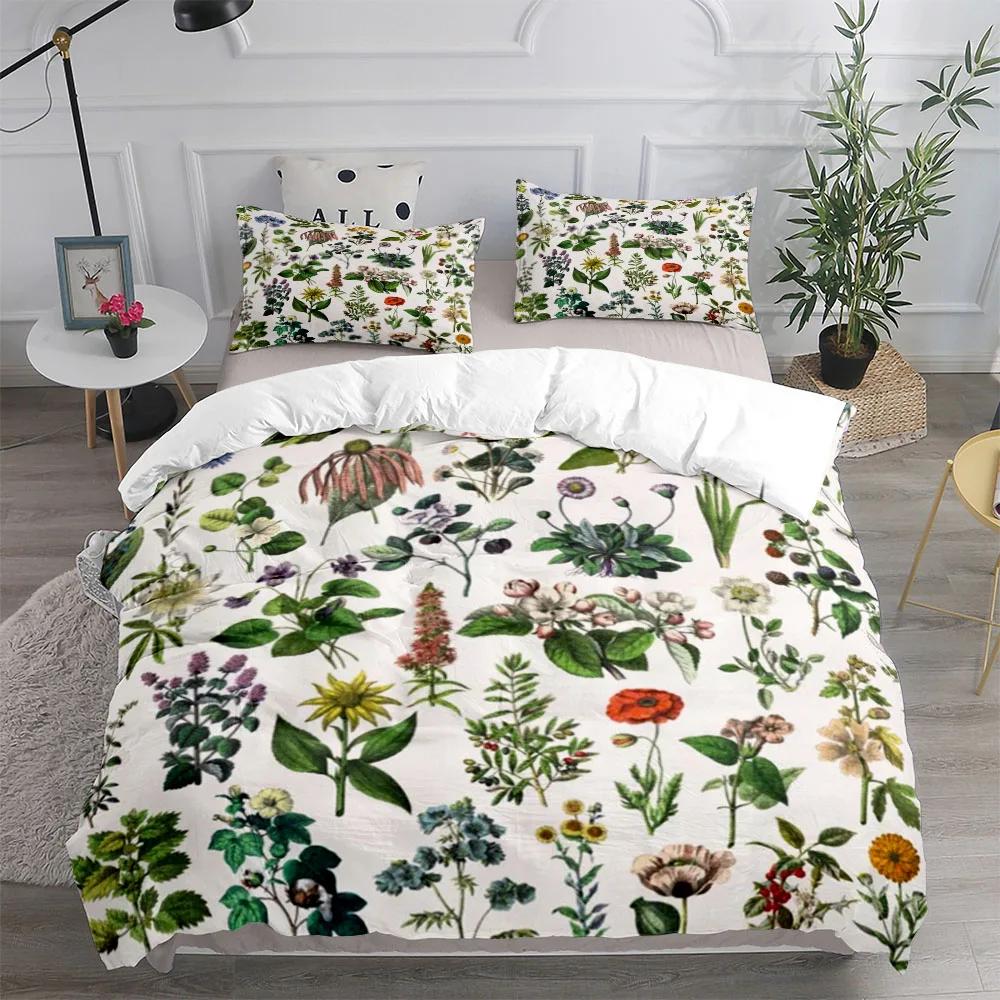 3pcs Bedding Set Floral And Birds Duvet Cover Set King Queen Double Full Twin Single Size Duvet Cover Pillowcase Bed Linen Set