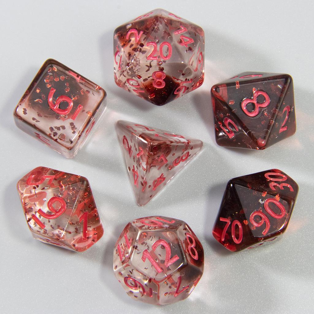Набор игральных костей DND из 7 многогранных цифровых игральных костей D4 D6 D8 D10 D% D12 D20 для настольных игр DND RPG