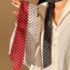 2025 Polka Dot Skinny Scarf: Versatile Spring/Summer Ribbon Accessory for Women
