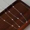 Серебряное ожерелье S925 с четырехлистником: Легкая роскошь, высококачественная универсальная цепочка на ключицы со звездным небом для женщин