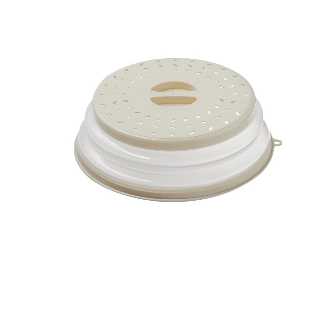 Foldable Microwave Splatter Cover with Steam Drain Plate Cover Microwave Spray Cover Kitchen