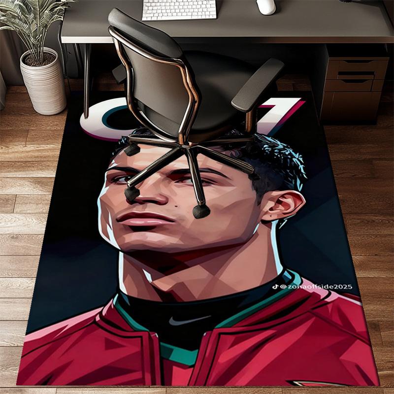 Cristiano Ronaldo Rug Game Carpet, Floor Mat for Bedroom Living Room Entryway Rug, Home Decor Idea Gift for Christmas birthday