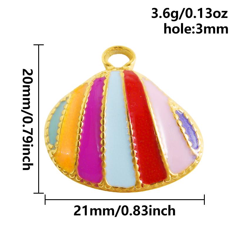 2pcs Red Lobster Crab Coral Real Gold Plated Stainless Steel Enamel Charm For Jewelry Making Supplies DIY Beach Necklace Pendant