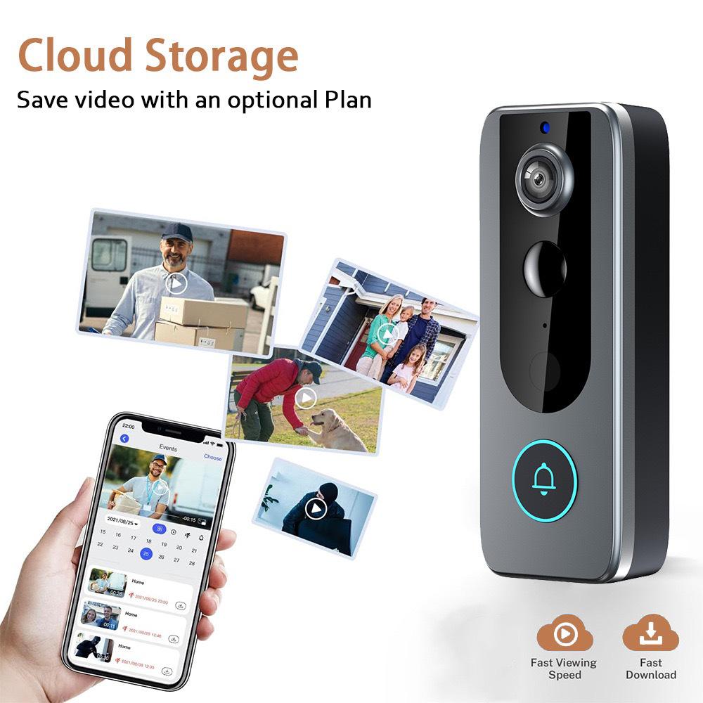 Беспроводной видеодомофон с инфракрасным HD ночным видением и интеллектуальным удаленным мониторингом