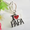 Keyring I LOVE PAPA Pendant Gift Father Dad