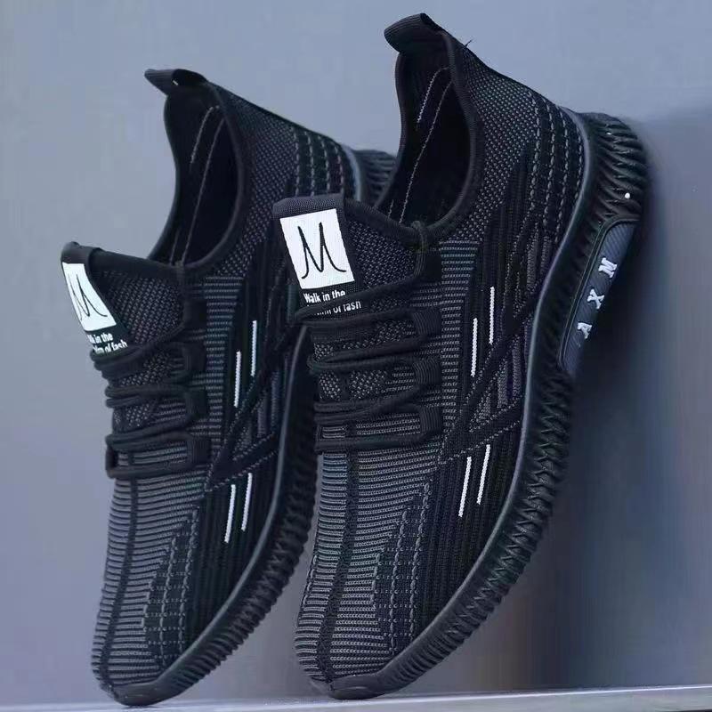 Spring, Summer and Autumn New Mesh Fly Weave Breathable Youth Cushioning Casual Versatile Athleisure Men's Shoes