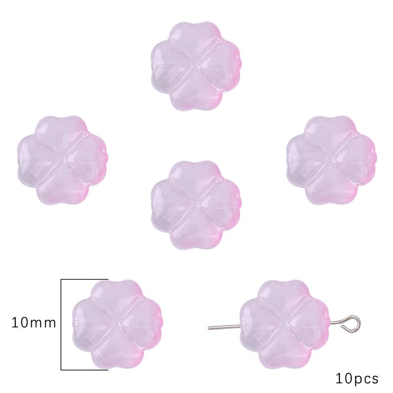 20 шт./пакет 10 мм стеклянные бусины в виде цветов, очаровательные бусины-разделители для серег, ожерелья, изготовления ювелирных изделий своими руками