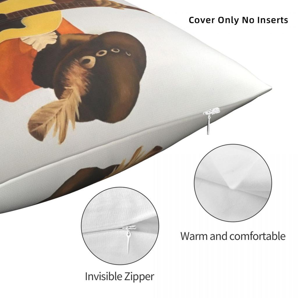 Jimi Hendrix Experience Pillowcase Polyester Linen Velvet Pattern Zip Decorative Pillow Case Car Cushion Cover