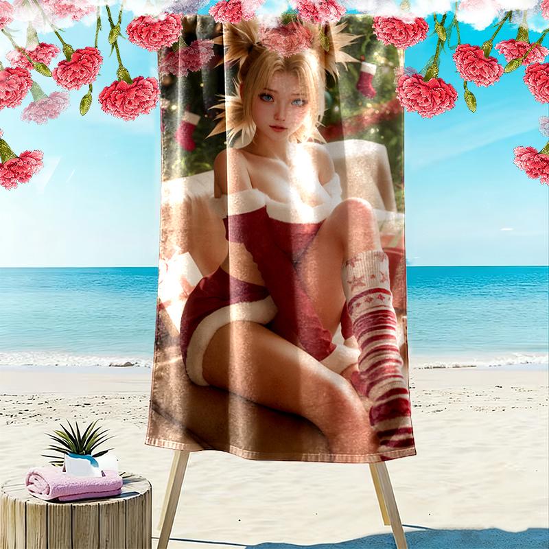 1pc naruto Beach Towel Ideal Birthday Gift For Family, A Vibrant Beach Towel Suitable for Outdoor Activities