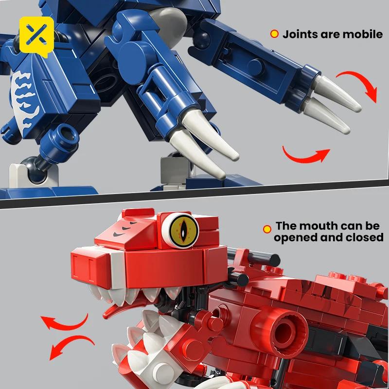 TOYLINX Конструктор Динозавр 691 деталь Кирпичный конструктор 6 в 1 Обучающие DIY игрушки Робот для детей Мальчиков День рождения Рождество Подарки
