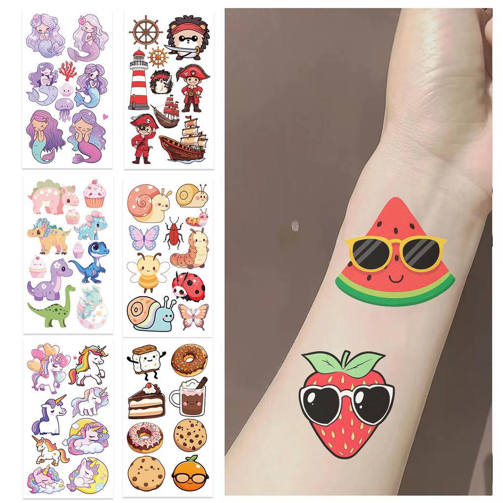 New Mixed Children's Tattoo Stickers Waterproof Party Gift Funny Face Stickers
