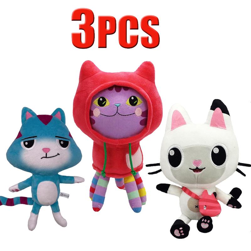 ## in Gabby Dollhouse Plush Toy Mercat Cartoon Stuffed Animals Smiling Cat Car Cat Hug Gaby Girl Dolls Kids Birthday Gifts