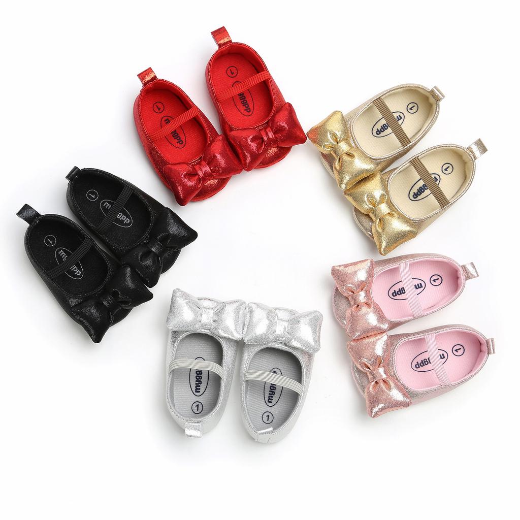 MYGGPP/От 0 до 1 года, детская обувь принцессы с большой бабочкой, обувь с мягкой подошвой, обувь из искусственной кожи, обувь для малышей с мягкой подошвой