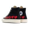 Comme des Garçons PLAY x Converse Chuck 70 High Multi Heart - Черные Унисекс Кроссовки Высокий Риск Красный Экгет A08147C