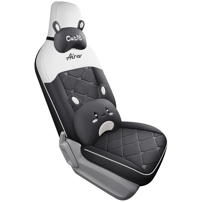 Wuling Qingkong Car Seat Cushion - Fully Enclosed Cartoon Design for All Seasons, Tailored Fit for Electric Vehicles