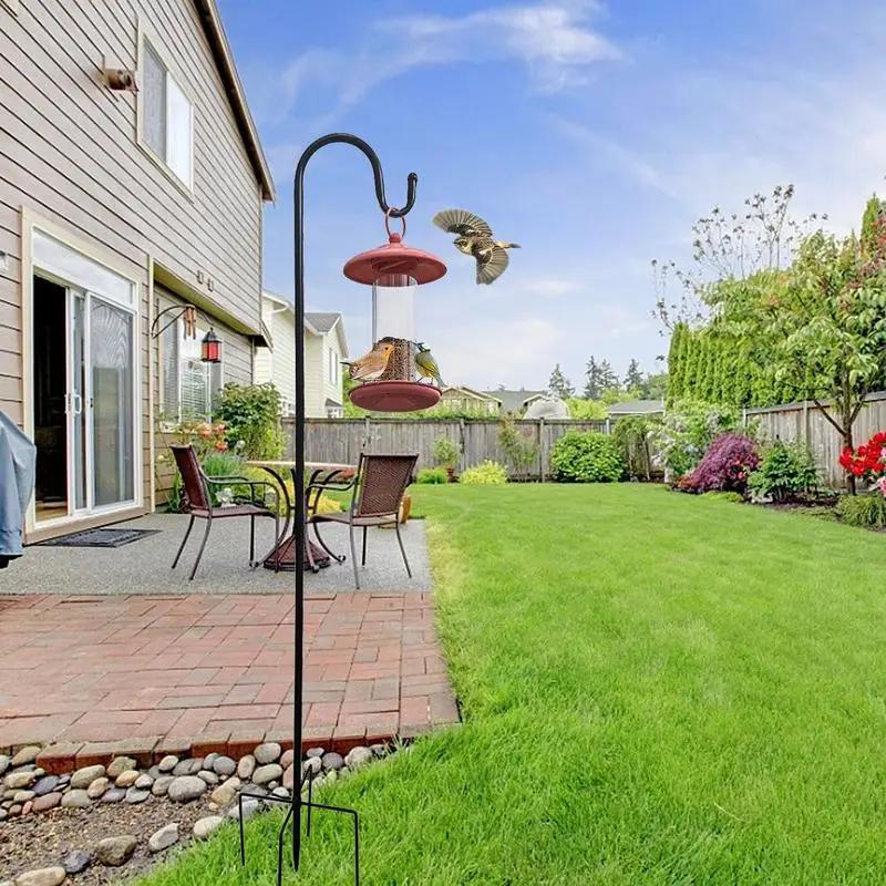 Basket Wall Hanging Flower Pot Holder Hanger Shepherd Hooks Garden Ground Plant Stand Lantern Stake For Flower Basket Hanging