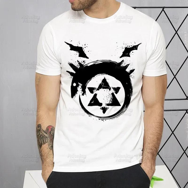 Fullmetal Alchemist T Shirt Harajuku Alphonse Elric TShirts Short Sleeve Fashion Casual Edward Elric T-Shirt Tops Tees Shirt