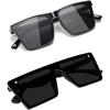 Sheomy Cat Eye Candy MC Stan Unisex Combo Offer Pack of 2 Shades Glasses White Black Sunglasses Women and Men Small Combo Offer