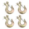 4 Pcs Clevis Slip Hook 1 4in 2750lbs Capacity Heavy Duty Forged Steel Grab Hook for Lifting