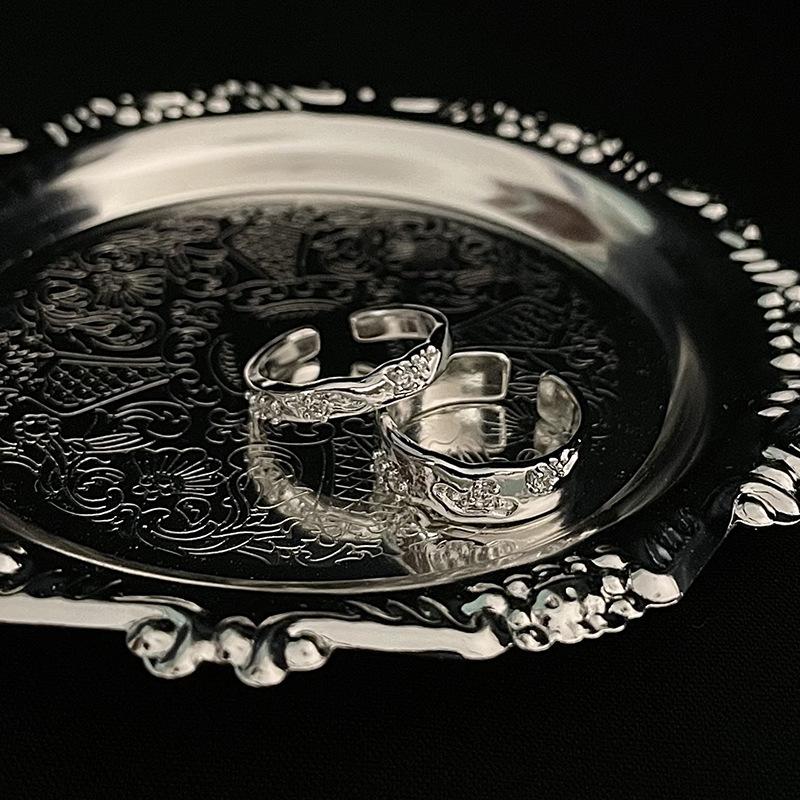 Кольцо из циркония с жидкой текстурой, женское, для возраста, легкая роскошь, нишевый дизайн, ощущение высокого класса, открытое кольцо на указательный палец