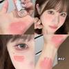 QIBEST Velvet Matte Liquid Blusher Sponge Head Rendering Moisturizing Long-lasting Beauty Natural Cheek Face Blush Makeup