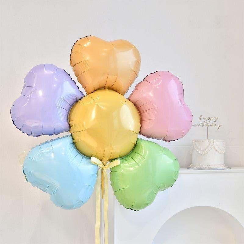 Большие белые разноцветные ромашки, подсолнухи, воздушные шары из алюминиевой пленки для пикника на открытом воздухе, для запуска желаний и для фотосъемки